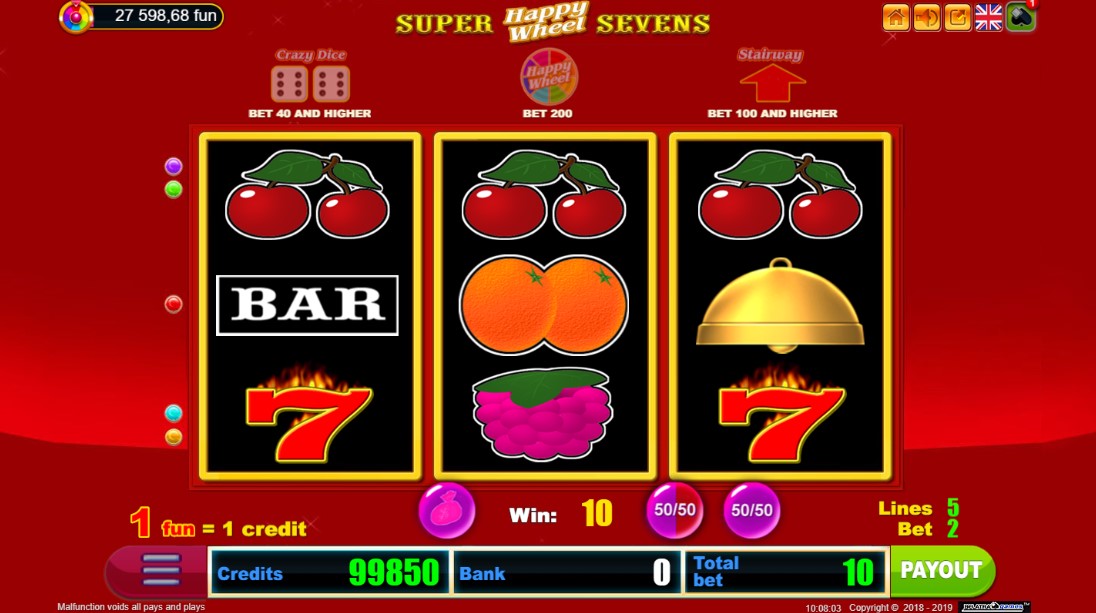 Super sevens happy wheel игровой автомат book of ra