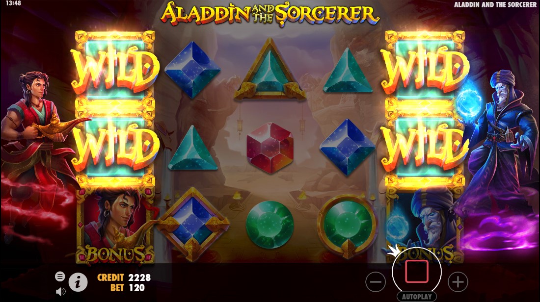 Игровой автомат Aladdin и Sorcerer