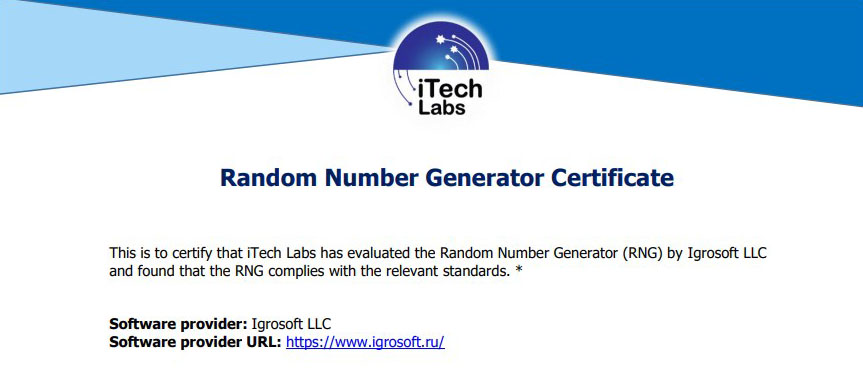 слоты igrosoft сертификат itech labs
