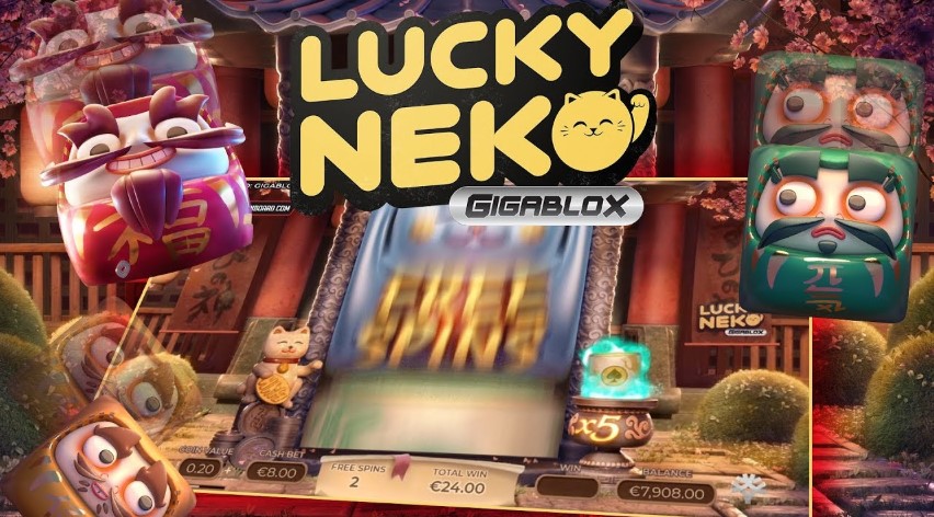 Играть Lucky Neko Gigablox бесплатно