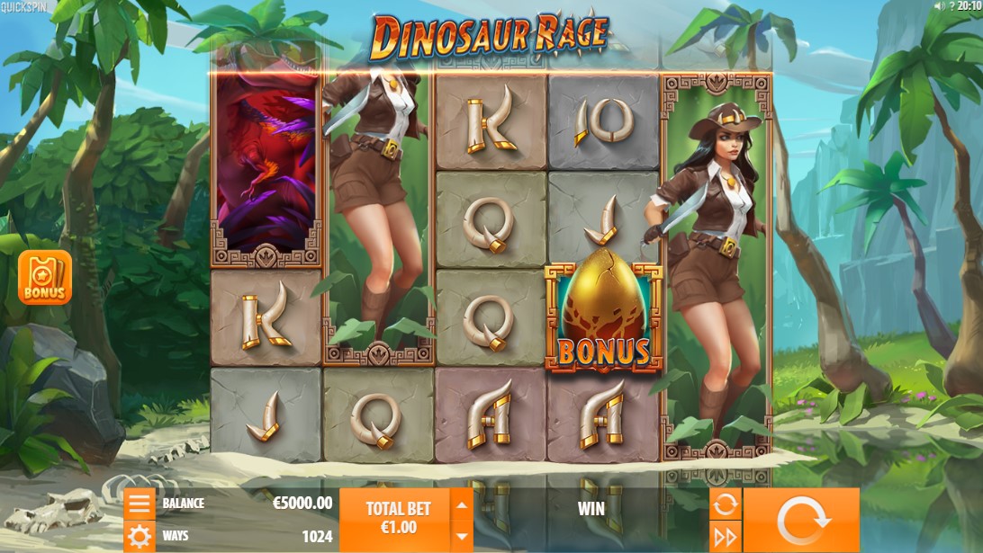 Онлайн слот Dinosaur Rage играть